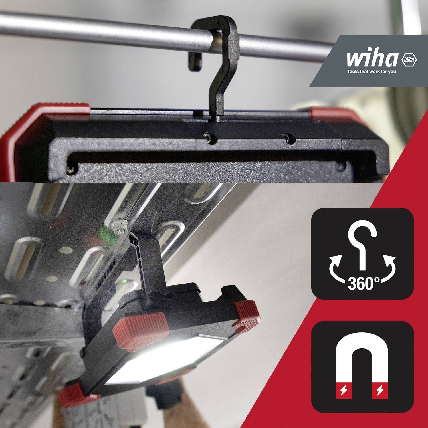 Wiha SB490FL01 Akku-Baustrahler 3000lm 45698