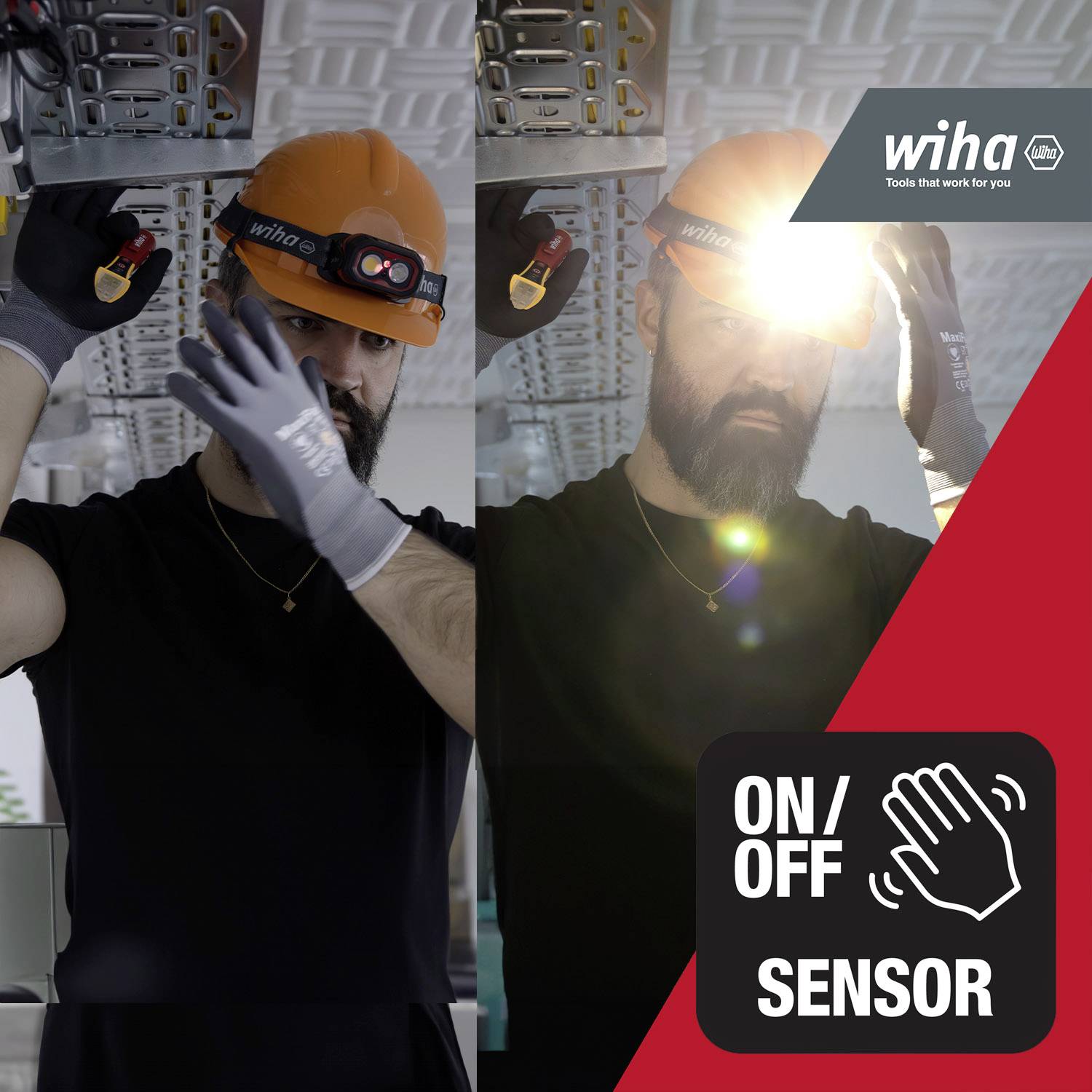 Wiha SB490HT01 Stirnlampe akkubetrieben 500lm 45700