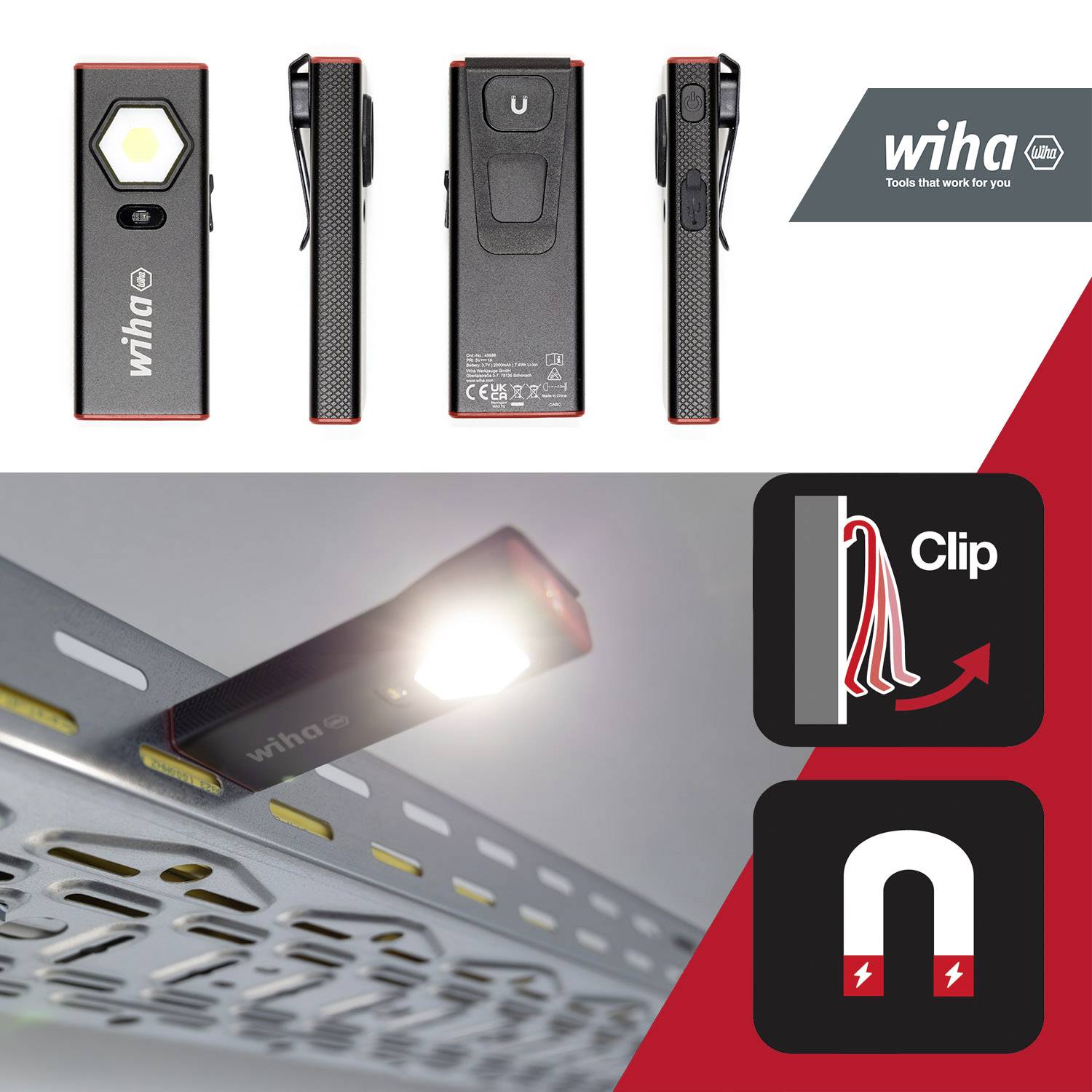 Wiha LED Handlampe SB490HL01 1200 lm 45699