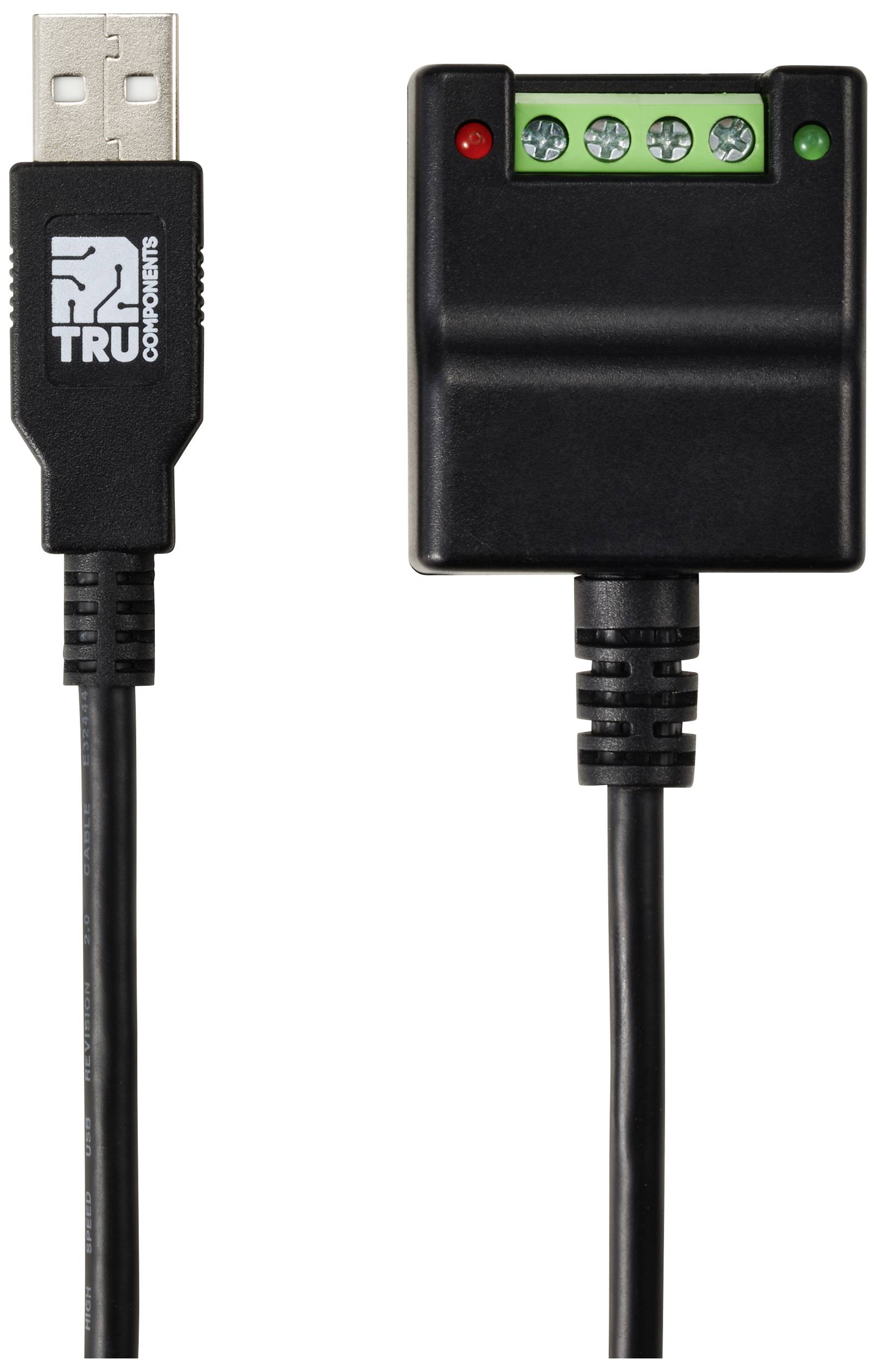 TRU COMPONENTS TC-KW-190 Seriell Umsetzer USB, RS-485, RS-422 Anzahl Eingänge: 1 x Anzahl Ausgänge: 1 x 1St.
