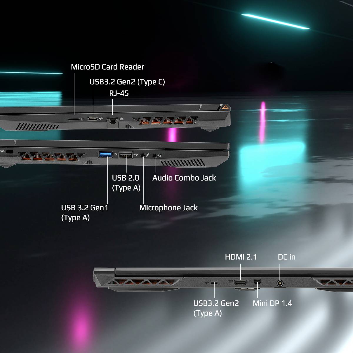 Gigabyte Gaming Notebook G5 MF5-H2DE354KH 39.6 cm (15.6 Zoll) Full HD Intel® Core™ i7 i7-13620H 16 GB RAM 1 TB SSD Deutsch, QWERTZ Schwarz