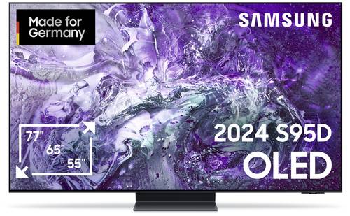 Samsung S95D 4K QD-OLED Fernseher 55 Zoll (139 cm) mit Neural Quantum 4K AI Gen2 Prozessor, TIZEN OS, Dolby Atmos, GQ55S95DAT [2024]