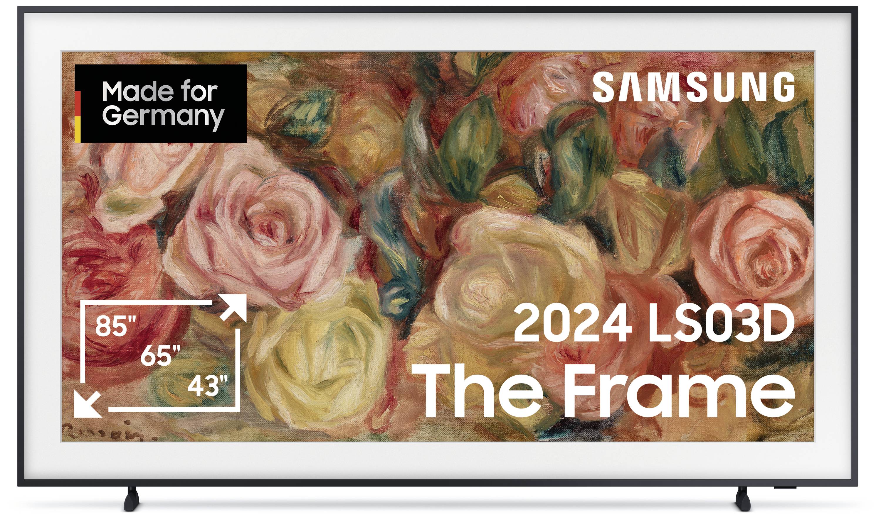 Samsung QLED 4K "The Frame" LS03D QLED-TV 108 cm 43 Zoll EEK G (A - G) CI+, DVB-T2 HD, WLAN, UHD, Smart TV, QLED Schwarz
