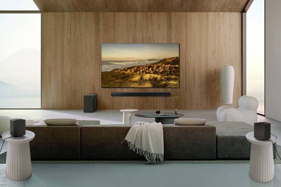 Samsung Q-Soundbar HW-Q995GD Surround System Schwarz Dolby Atmos®, Bluetooth®, High-Resolution Audio, WLAN, Wandbefestigung
