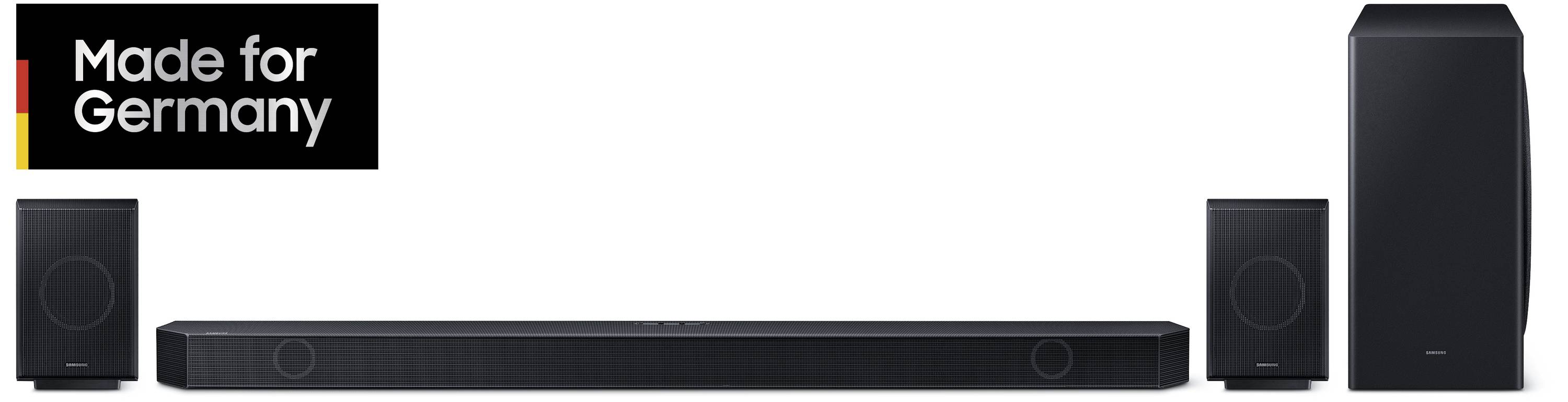 Samsung Q-Soundbar HW-Q935GD Surround System Schwarz Dolby Atmos®, Bluetooth®, High-Resolution Audio, WLAN, Wandbefestigung, Sprachsteuerung