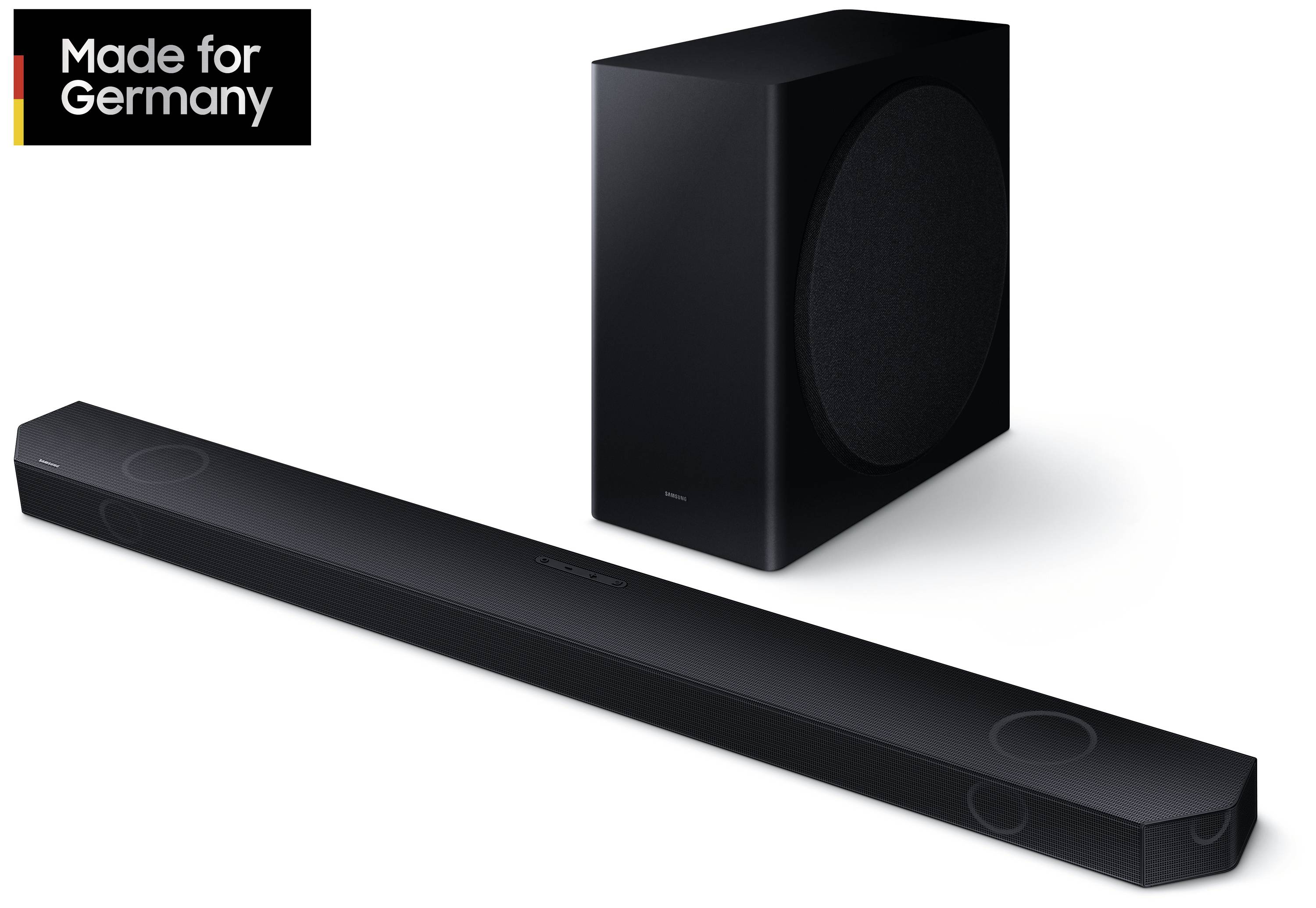 Samsung Q-Soundbar HW-Q810GD Surround System Schwarz Dolby Atmos®, Bluetooth®, High-Resolution Audio, WLAN, Wandbefestigung, Sprachsteuerung