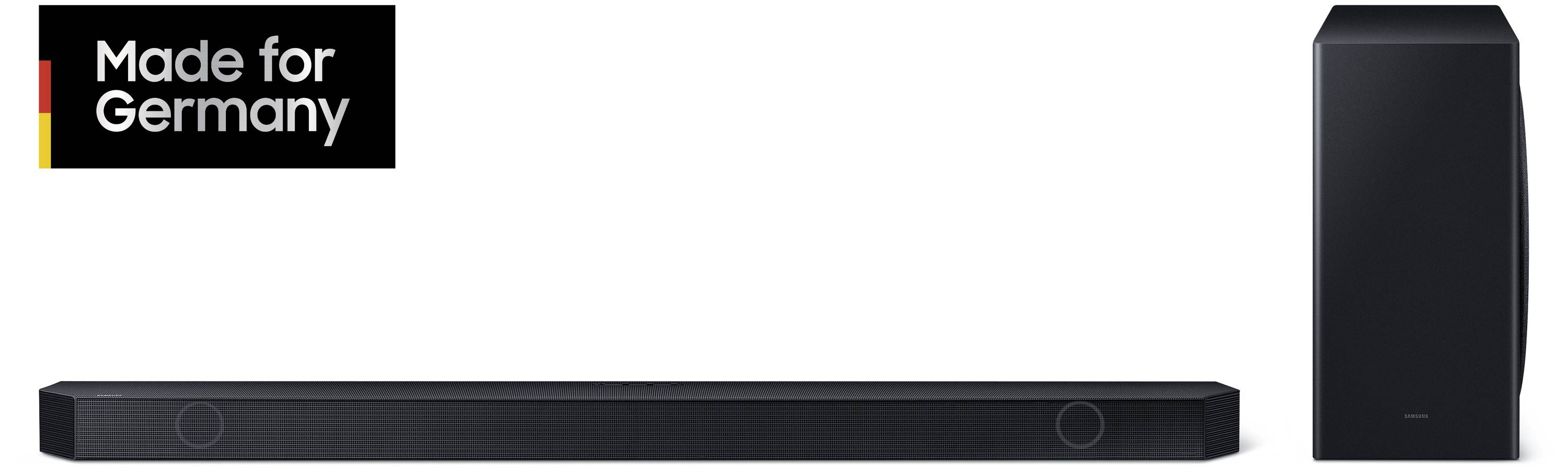 Samsung Q-Soundbar HW-Q810GD Surround System Schwarz Dolby Atmos®, Bluetooth®, High-Resolution Audio, WLAN, Wandbefestigung, Sprachsteuerung