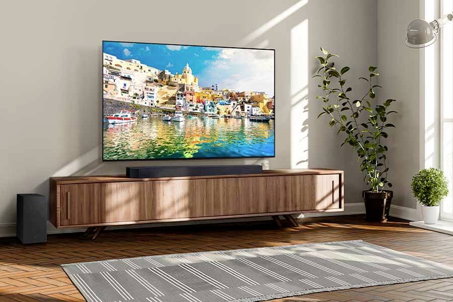 Samsung Q-Soundbar HW-Q710GD Surround System Schwarz Dolby Atmos®, Bluetooth®, High-Resolution Audio, WLAN, Wandbefestigung