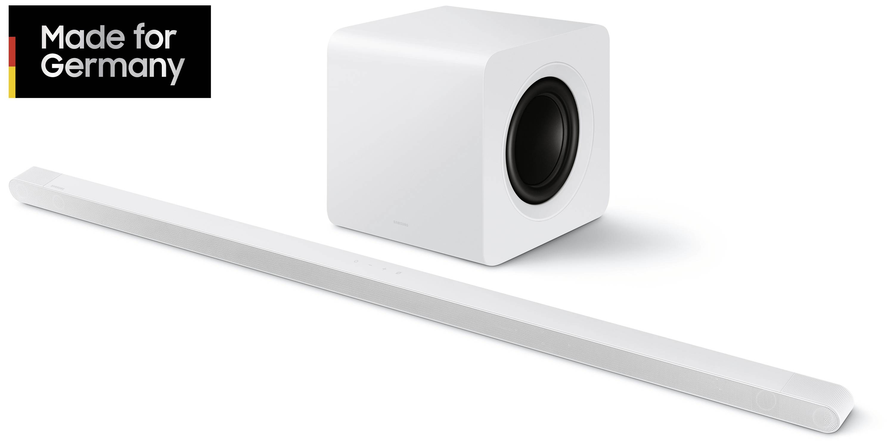 Samsung Ultra Slim Soundbar HW-S811GD Surround System Weiß Bluetooth®, Dolby Atmos®, WLAN, Wandbefestigung, Sprachsteuerung