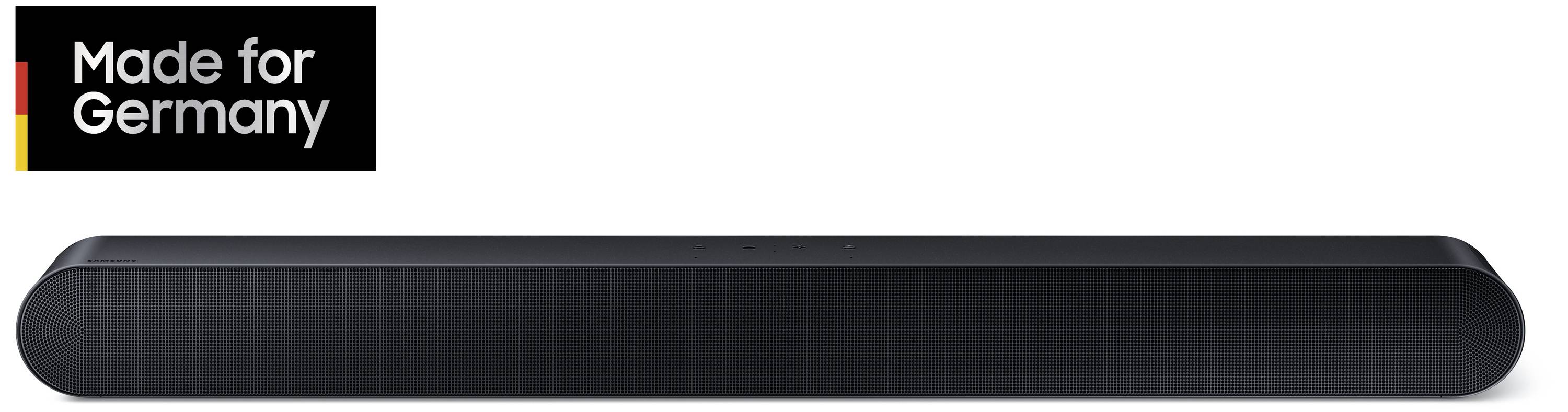 Samsung S-Soundbar HW-S66GD Soundbar Schwarz Bluetooth®, Dolby Atmos®, High-Resolution Audio, WLAN, Sprachsteuerung, Wandbefestigung