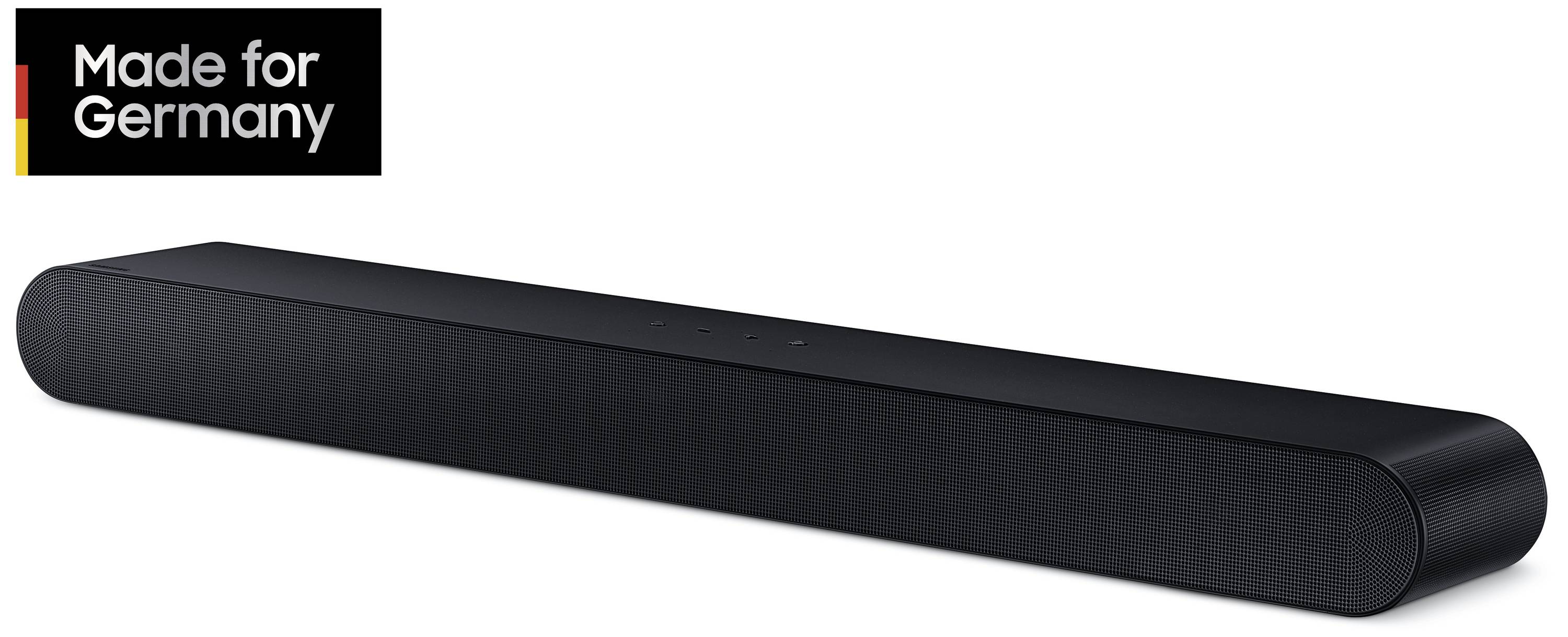 Samsung S-Soundbar HW-S66GD Soundbar Schwarz Bluetooth®, Dolby Atmos®, High-Resolution Audio, WLAN, Sprachsteuerung, Wandbefestigung