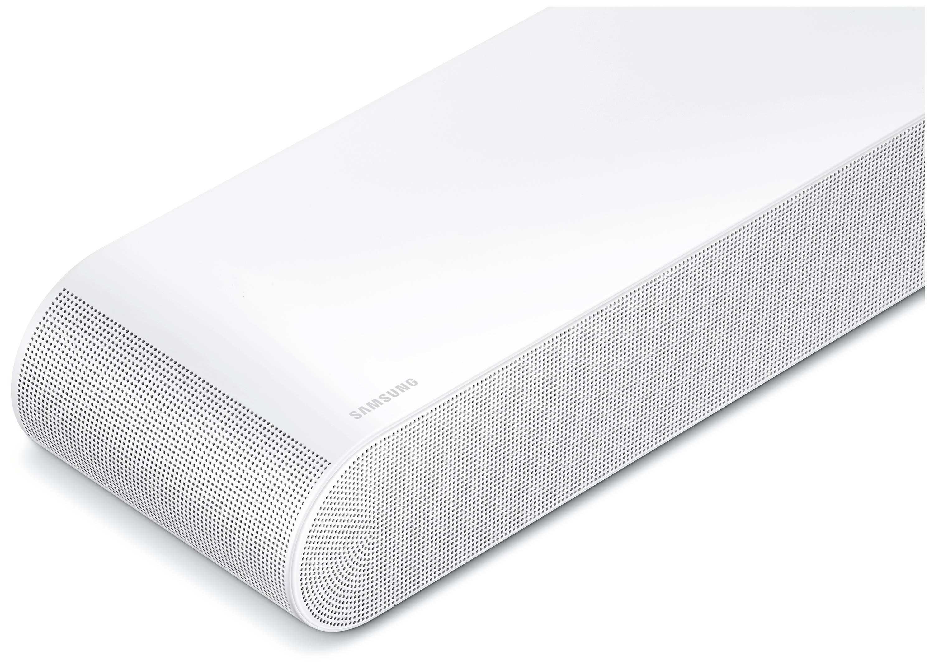 Samsung S-Soundbar HW-S67GD Soundbar Weiß Bluetooth®, Dolby Atmos®, High-Resolution Audio, WLAN, Sprachsteuerung, Wandbefestigung