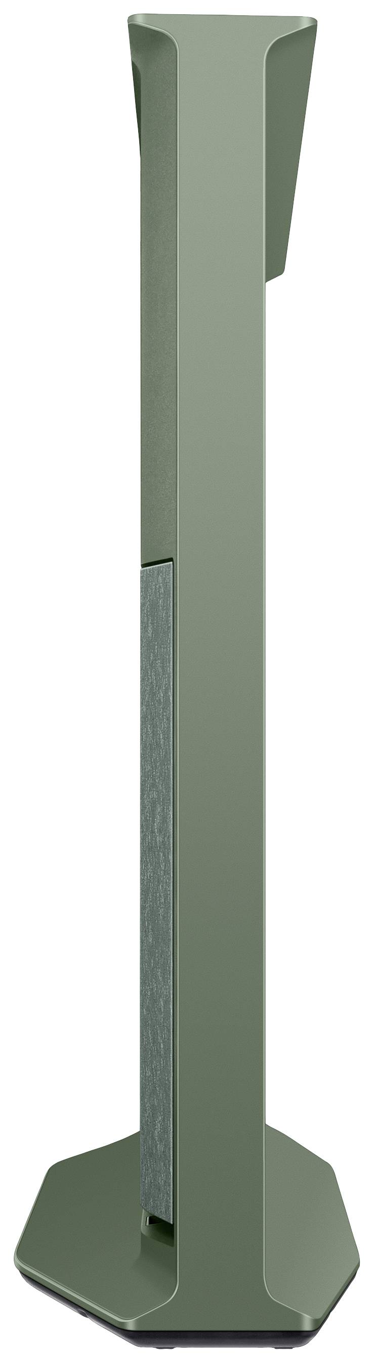 Ein grüner, moderner Desktop-Computer in vertikaler Ausrichtung.