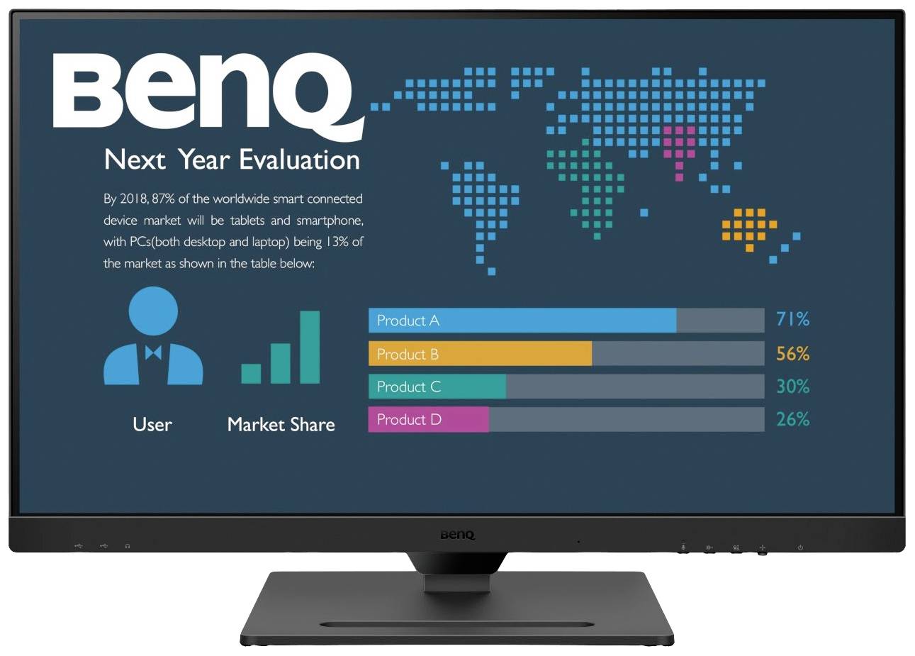 BenQ BL2790QT LED-Monitor EEK F (A - G) 68.6 cm (27 Zoll) 2560 x 1440 Pixel 16:9 5 ms DisplayPort, HDMI®, USB-A, USB-C®, Kopfhörer (3.5 mm Klinke)