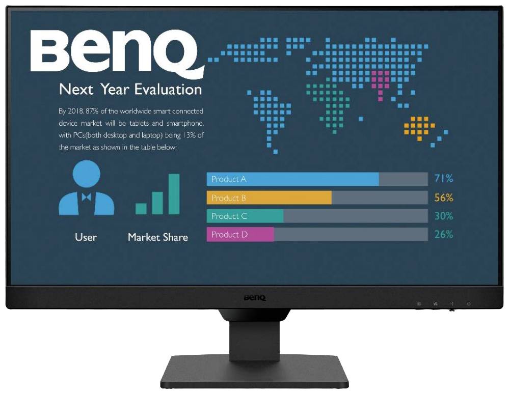BenQ BL2490 LCD-Monitor EEK E (A - G) 60.5 cm (23.8 Zoll) 1920 x 1080 Pixel 16:9 5 ms DisplayPort