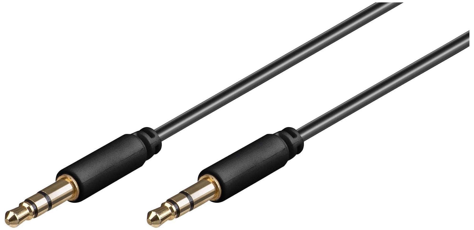 Goobay 69107 AV Audio Anschlusskabel [1x Klinkenstecker 3.5 mm - 1x Klinkenstecker 3.5 mm] 2.00 m S