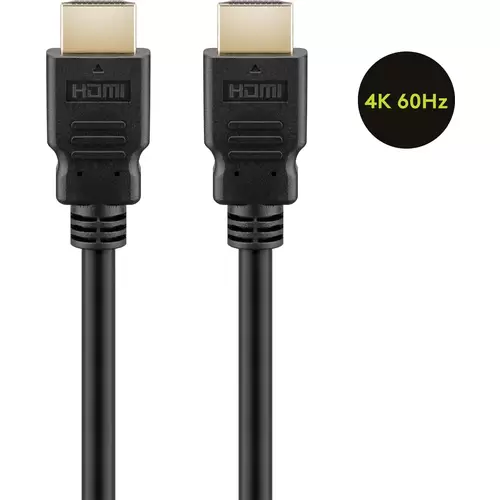 Goobay HDMI Anschlusskabel HDMI-A Stecker, HDMI-A Stecker 7.50 m Schwarz 61162 4K UHD, vergoldet, e Goobay HDMI Anschlusskabel HDMI-A Stecker, HDMI-A Stecker 7.50 m Schwarz 61162 4K UHD, vergoldet, e