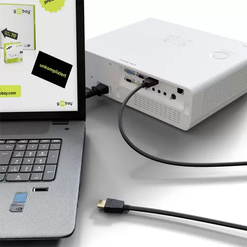Goobay HDMI Anschlusskabel HDMI-A Stecker, HDMI-A Stecker 7.50 m Schwarz 61162 4K UHD, vergoldet, e Goobay HDMI Anschlusskabel HDMI-A Stecker, HDMI-A Stecker 7.50 m Schwarz 61162 4K UHD, vergoldet, e