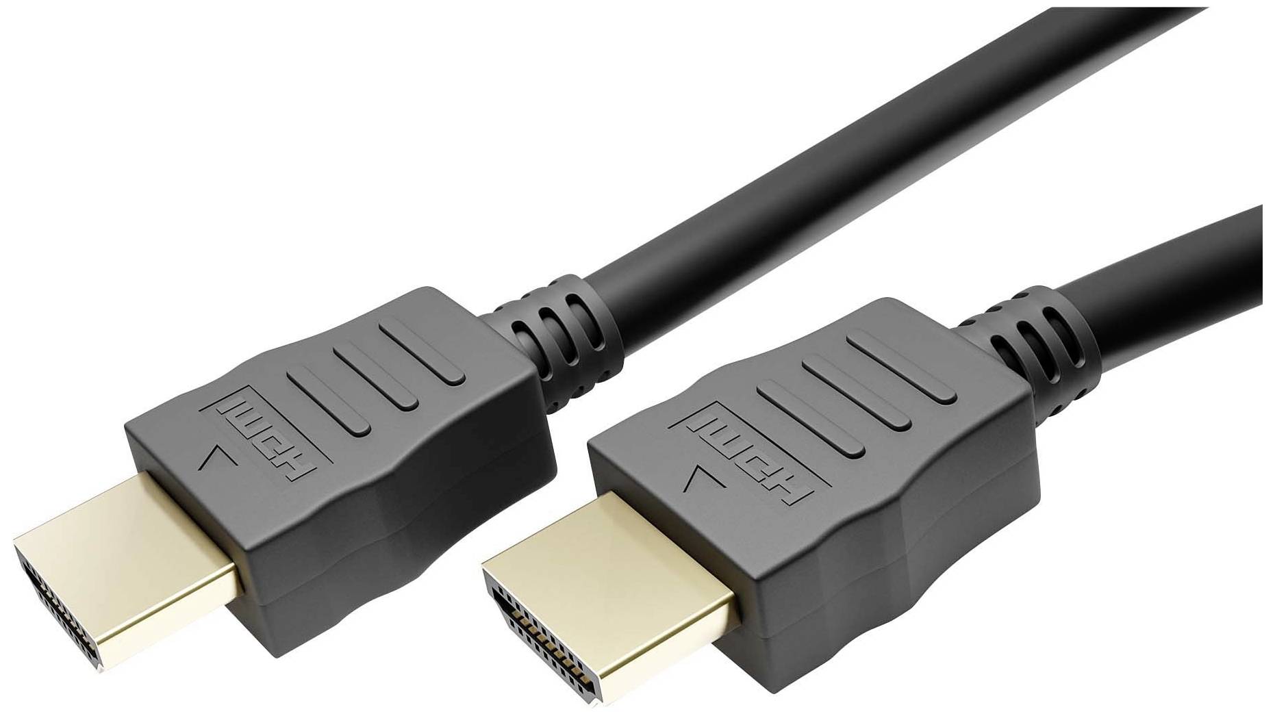 Goobay HDMI Anschlusskabel HDMI-A Stecker, HDMI-A Stecker 10.00 m Schwarz 61163 4K UHD, vergoldet