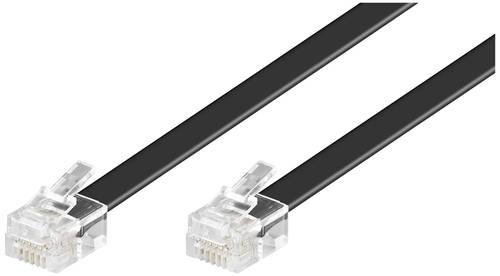 Goobay Telefon (analog) Anschlusskabel [1x RJ12-Stecker - 1x RJ12-Stecker] 6.00 m Schwarz