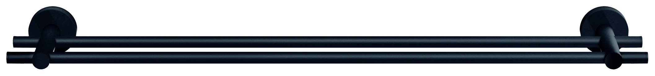 Tesa MOON BLACK Handtuchstange 2 Handtuchstangen Klebstoff Metall (pulverbeschichtet)