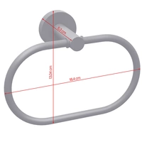 Tesa MOON BLACK Handtuchring Klebstoff Metall (pulverbeschichtet) Tesa MOON BLACK Handtuchring Klebstoff Metall (pulverbeschichtet)