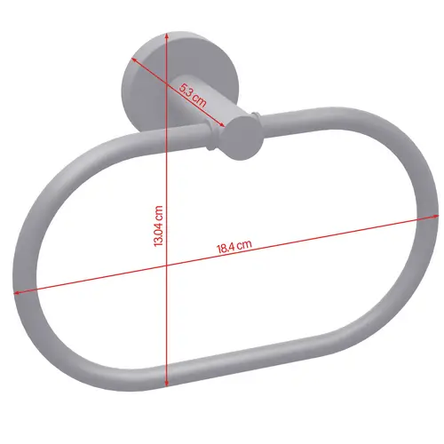 Tesa MOON BLACK Handtuchring Klebstoff Metall (pulverbeschichtet) Tesa MOON BLACK Handtuchring Klebstoff Metall (pulverbeschichtet)