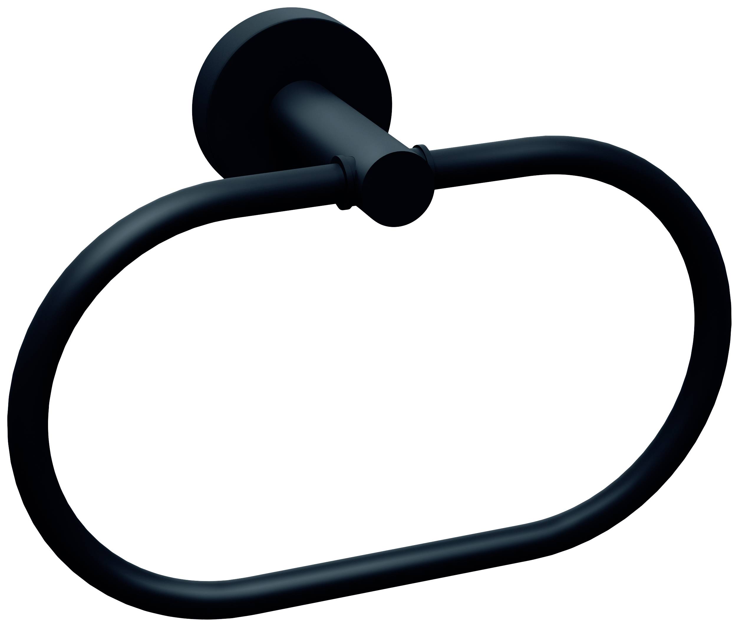 Tesa MOON BLACK Handtuchring Klebstoff Metall (pulverbeschichtet)