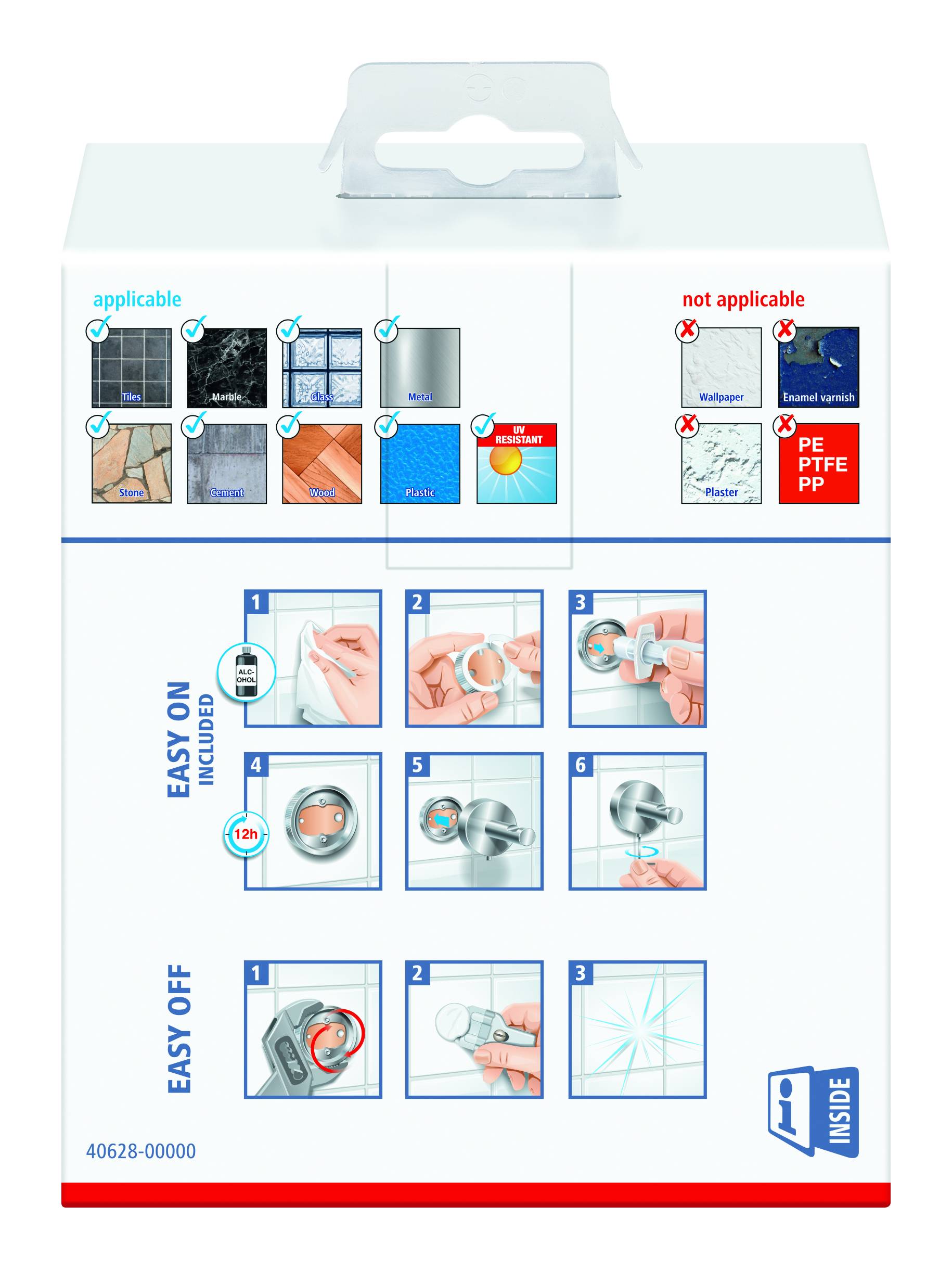 Tesa ELEGAANT 40628-00000-00 Seifenschale Chrom (glänzend), Weiß (satiniert)
