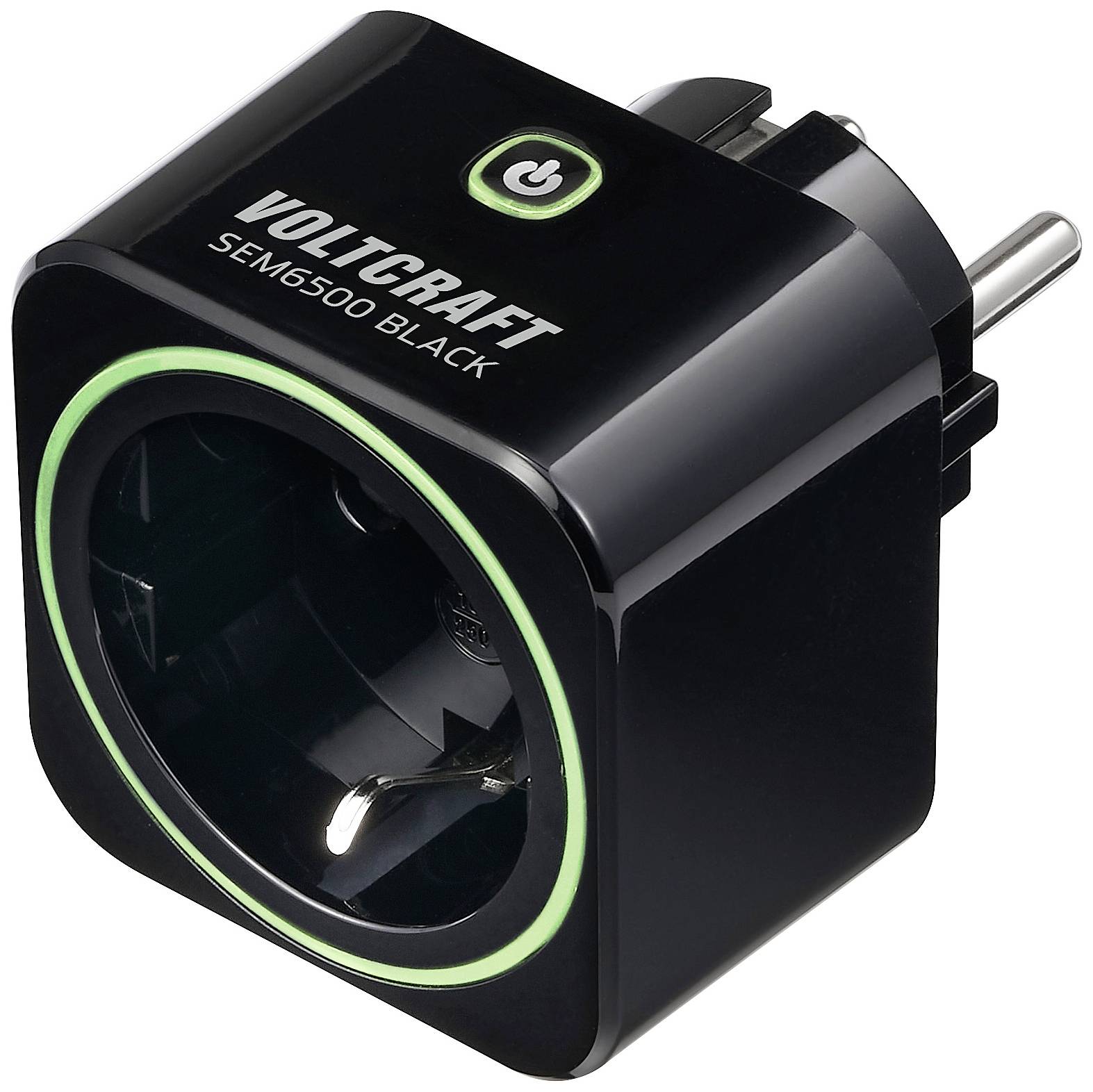 VOLTCRAFT SEM6500 BLACK Energiekosten-Messgerät inkl. Funksteckdose, Datenexport, Datenloggerfunktion, Kostenprognose, TRMS