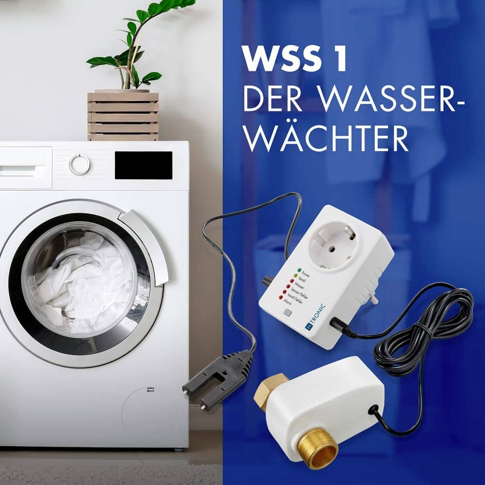 H-Tronic 1114725 WSS 1 Wassermelder mit externem Sensor netzbetrieben, über Steckdose