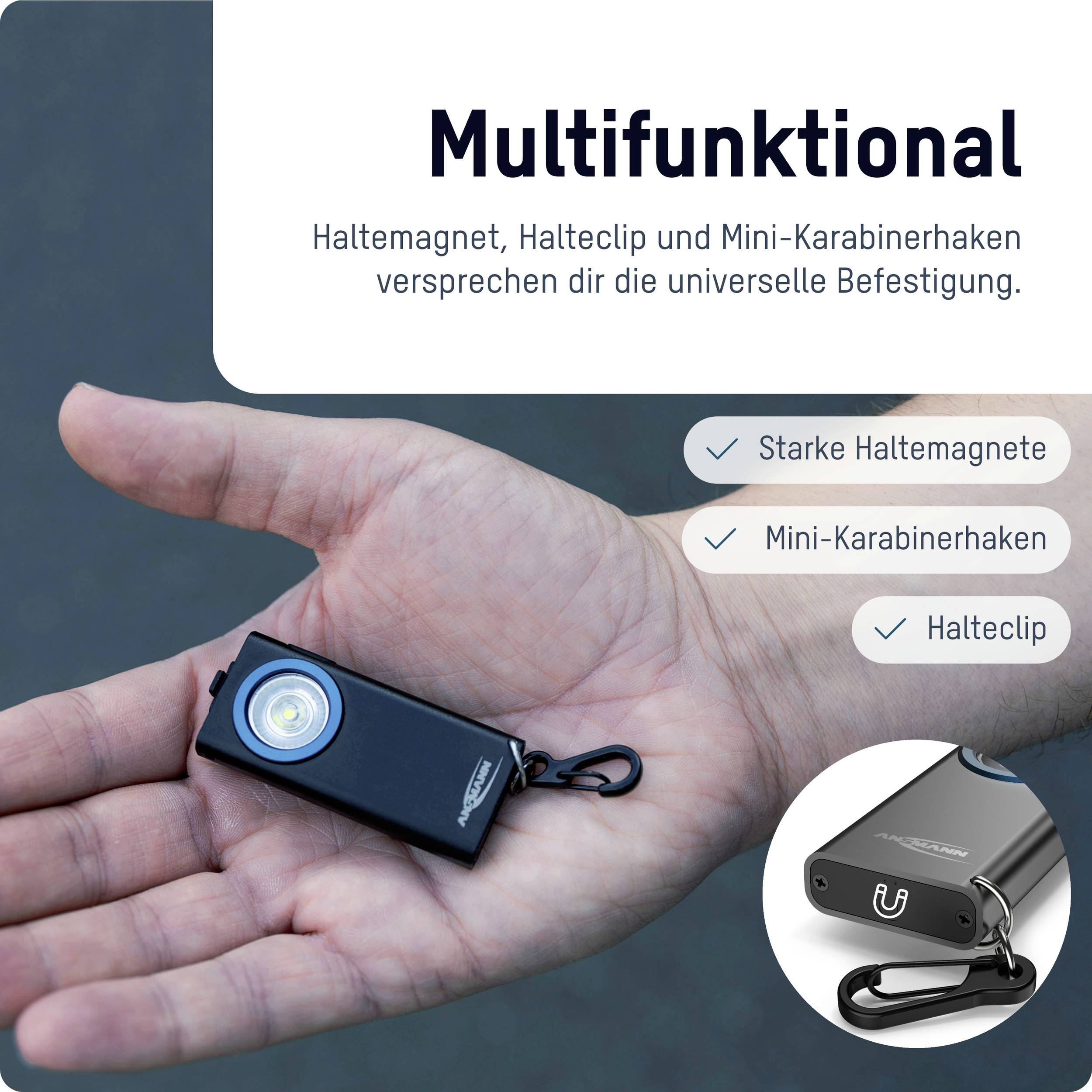 Ansmann 1600-0597 ML400R Mobile Kleinleuchte LED Schwarz