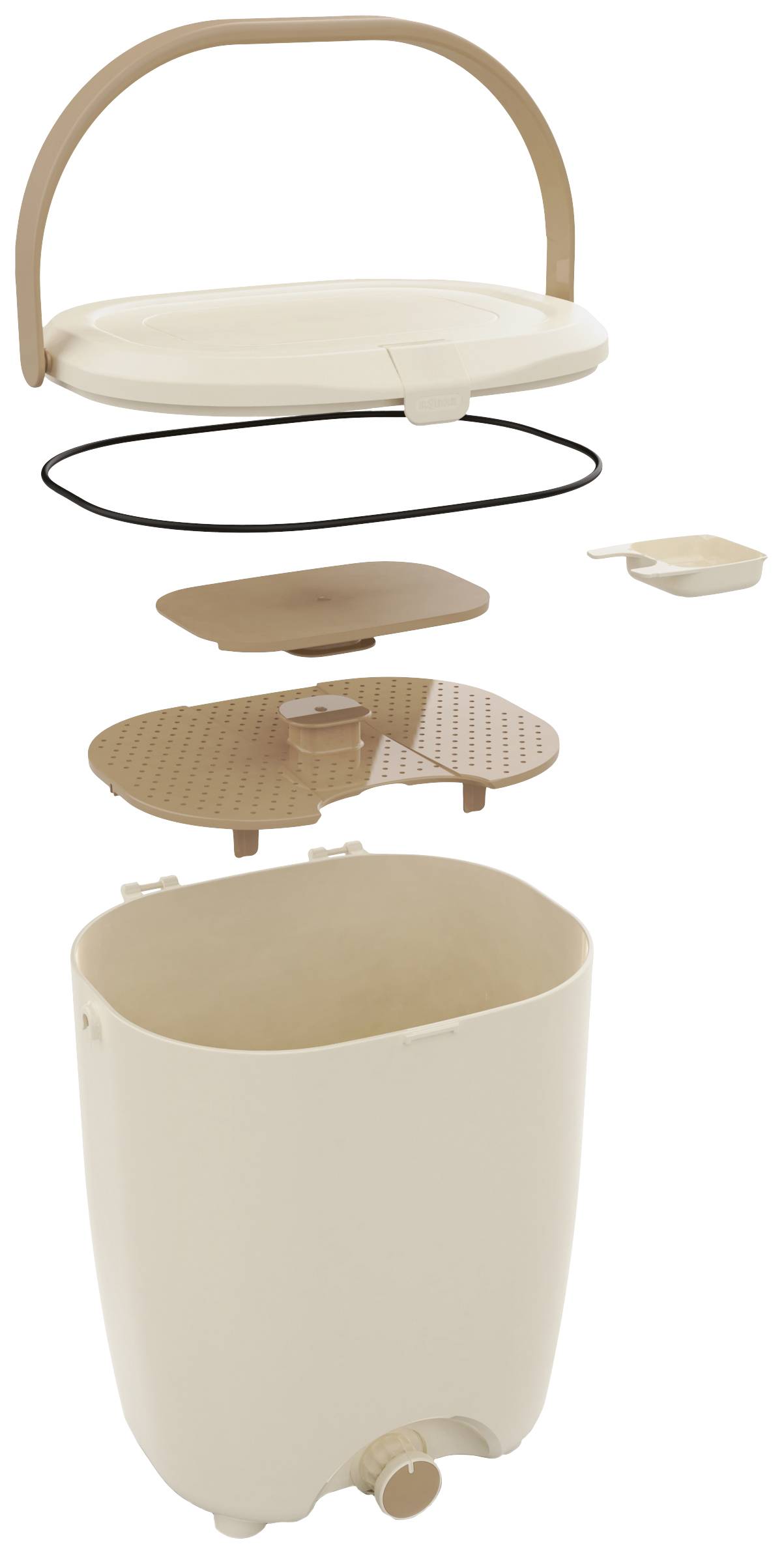 Hozelock Bokashi Pure Composter Duopack 100-100-500 Kompostmülleimer 14.5 l 2 St.