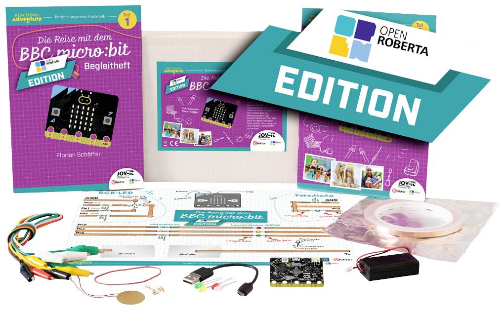 Joy-it Electronic Adventure "Die Reise mit dem micro:bit" V2 (Open Roberta) BBC micro:bit, Basteln, Elektrische Stromkreise
