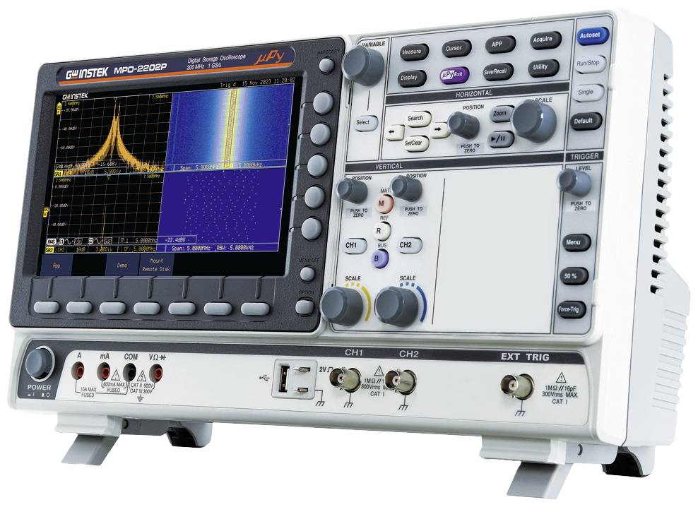 GW Instek MPO-2202P Digital-Oszilloskop 200MHz 2-Kanal 1 GSa/s 8 Bit 1St.