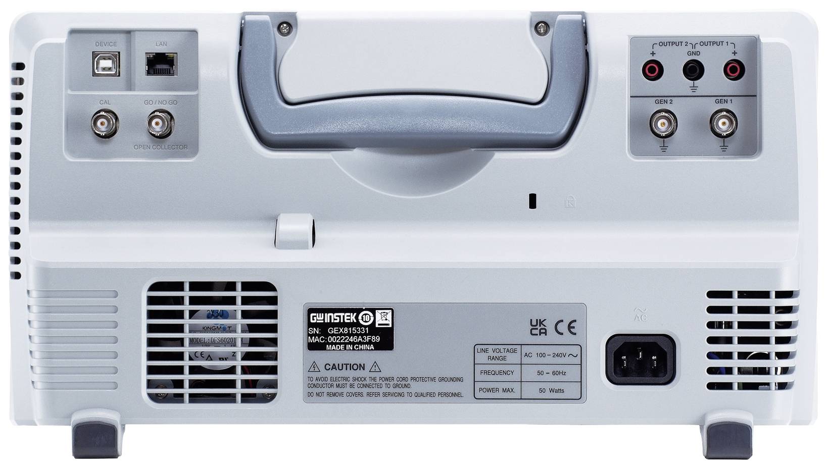 GW Instek MPO-2204P Digital-Oszilloskop 200MHz 4-Kanal 1 GSa/s 8 Bit 1St.