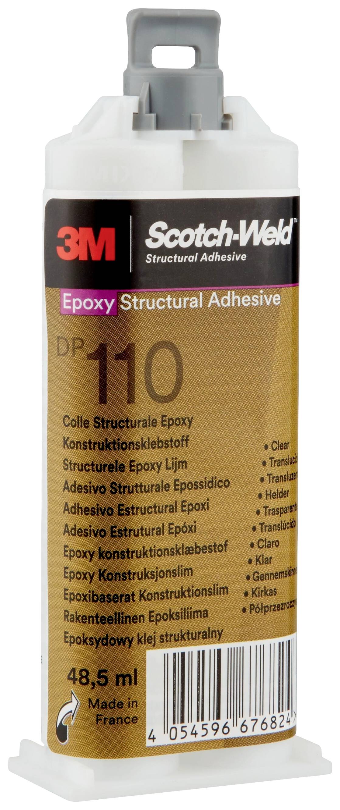 3M Scotch-Weld Epoxy Konstruktionsklebstoff DP110, 48,5 ml, hergestellt in Frankreich.