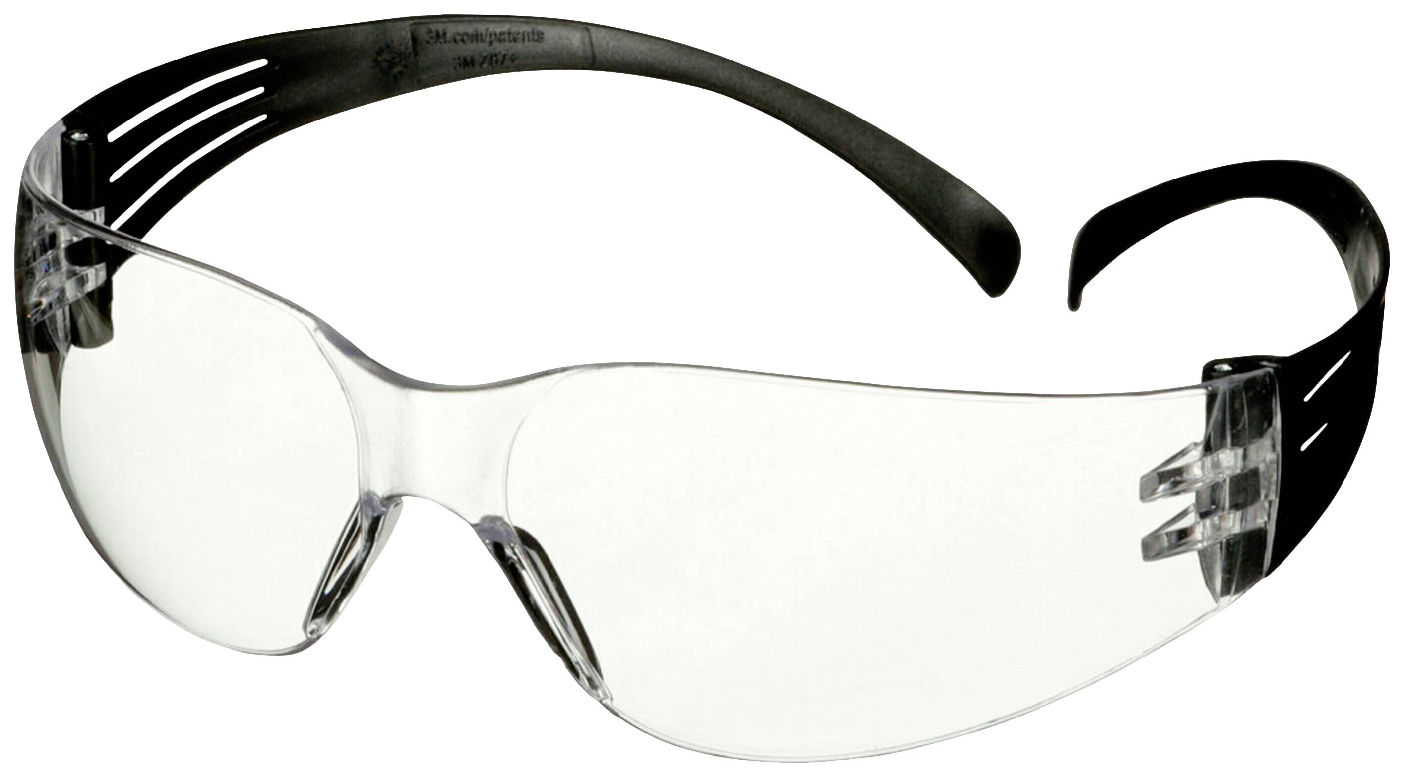 3M SF101AF-BLK Schutzbrille mit Antibeschlag-Schutz, mit Antikratz-Schutz Schwarz