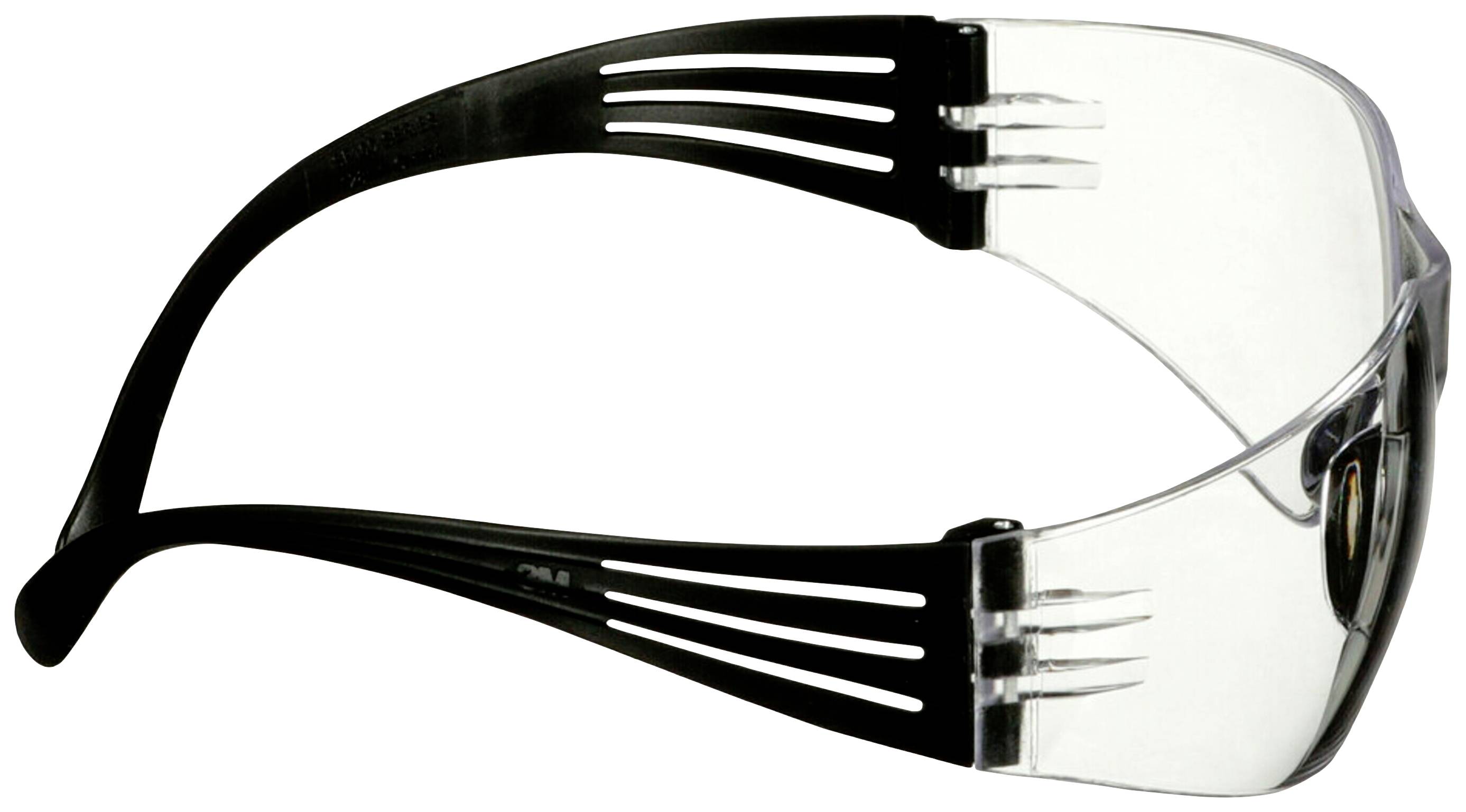 3M SF101AF-BLK Schutzbrille mit Antibeschlag-Schutz, mit Antikratz-Schutz Schwarz