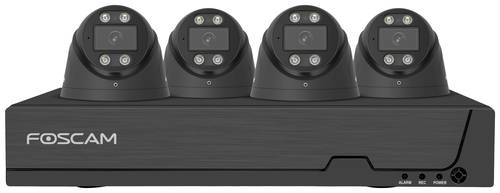 Foscam FN9108E-T4-2T black LAN IP-Überwachungskamera-Set 8-Kanal mit 4 Kameras 3840 x 2160 Pixel