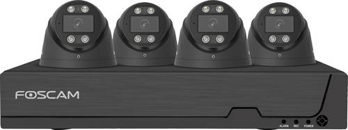 Foscam FNA108E-T4-2T black LAN IP-Überwachungskamera-Set 8-Kanal mit 4 Kameras 3840 x 2160 Pixel