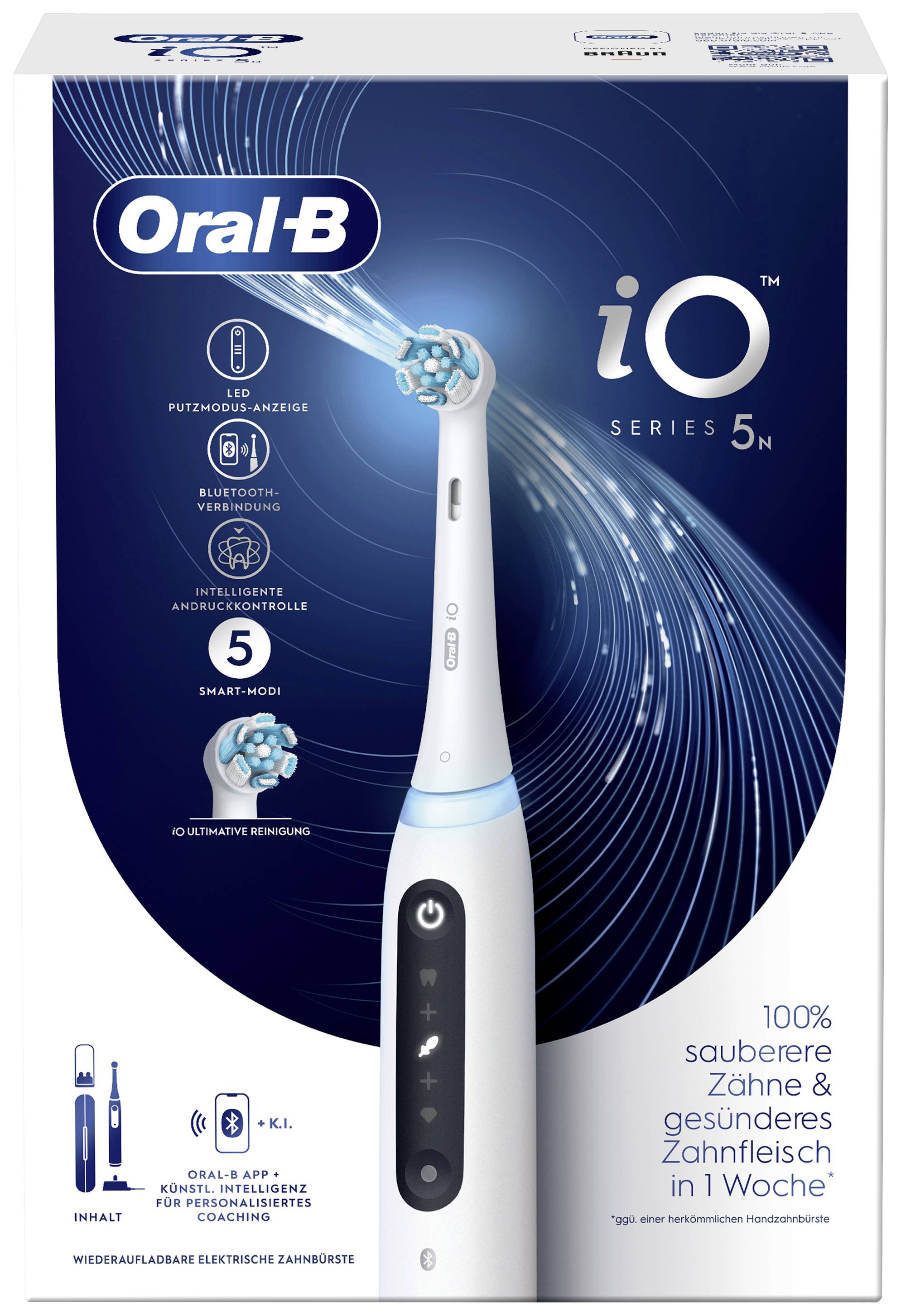 Oral-B iO Series 5 611036 Elektrische Zahnbürste Rotierend/Oszilierend Weiß