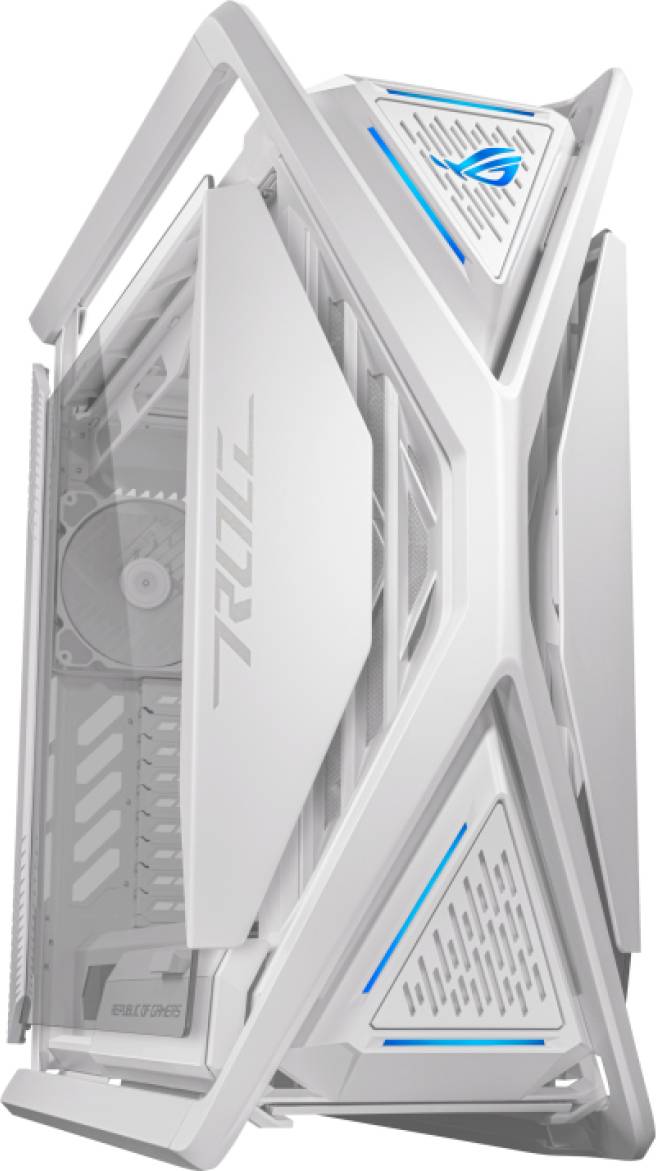 Asus GR701 ROG Hyperion White Midi-Tower Gaming-Gehäuse Weiß 4 vorinstallierte Lüfter, Integrierte Beleuchtung, Staubfilter