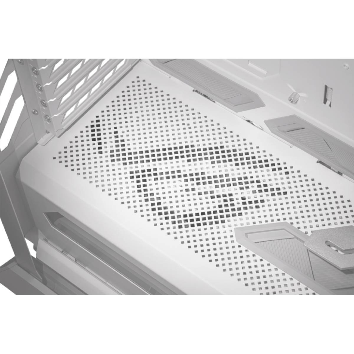 Asus GR701 ROG Hyperion White Midi-Tower Gaming-Gehäuse Weiß 4 vorinstallierte Lüfter, Integrierte Beleuchtung, Staubfilter