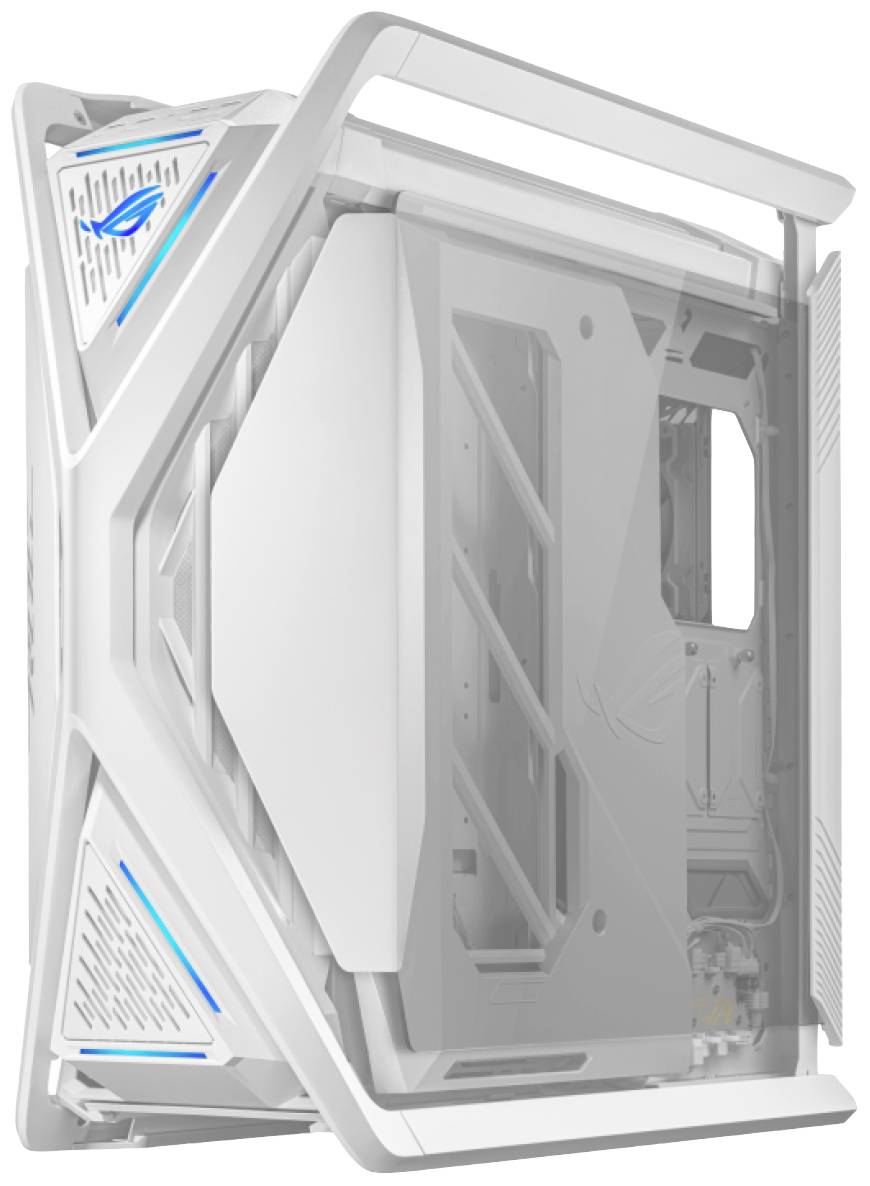 Asus GR701 ROG Hyperion White Midi-Tower Gaming-Gehäuse Weiß 4 vorinstallierte Lüfter, Integrierte Beleuchtung, Staubfilter
