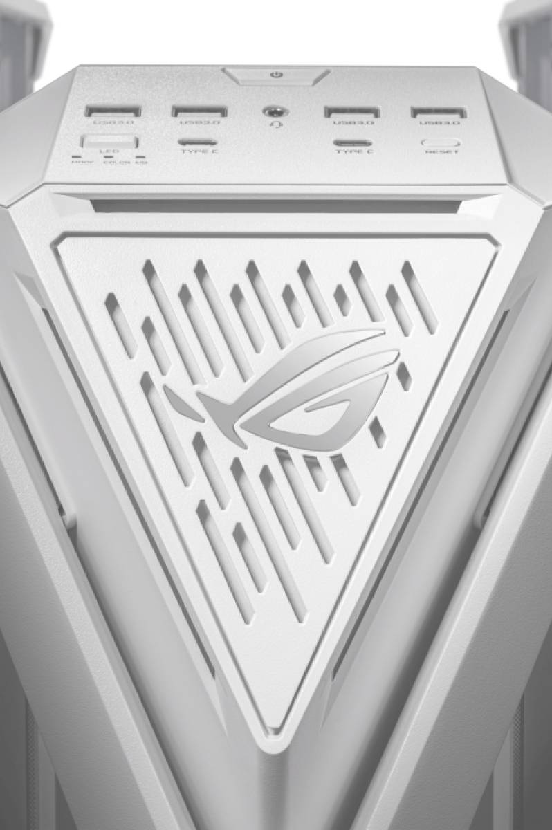 Asus GR701 ROG Hyperion White Midi-Tower Gaming-Gehäuse Weiß 4 vorinstallierte Lüfter, Integrierte Beleuchtung, Staubfilter