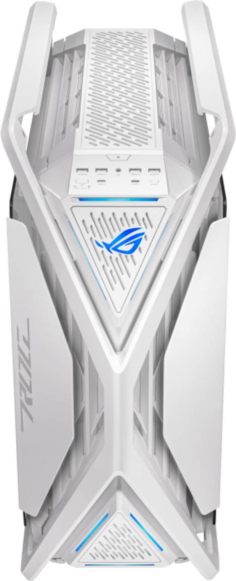 Asus GR701 ROG Hyperion White Midi-Tower Gaming-Gehäuse Weiß 4 vorinstallierte Lüfter, Integrierte Beleuchtung, Staubfilter
