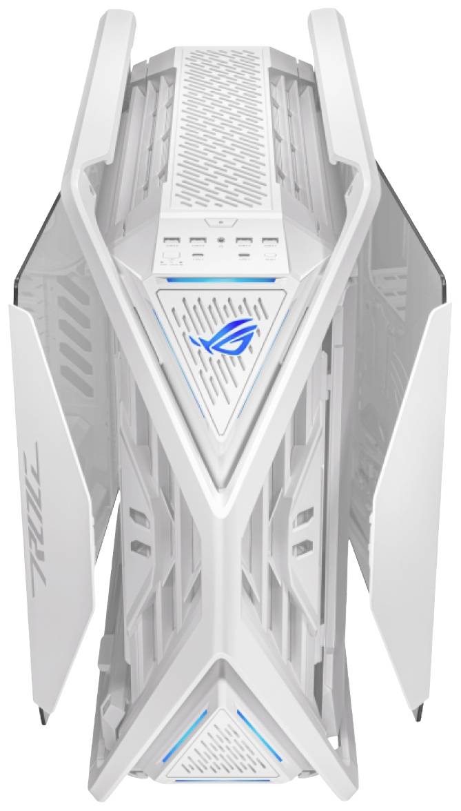 Asus GR701 ROG Hyperion White Midi-Tower Gaming-Gehäuse Weiß 4 vorinstallierte Lüfter, Integrierte Beleuchtung, Staubfilter
