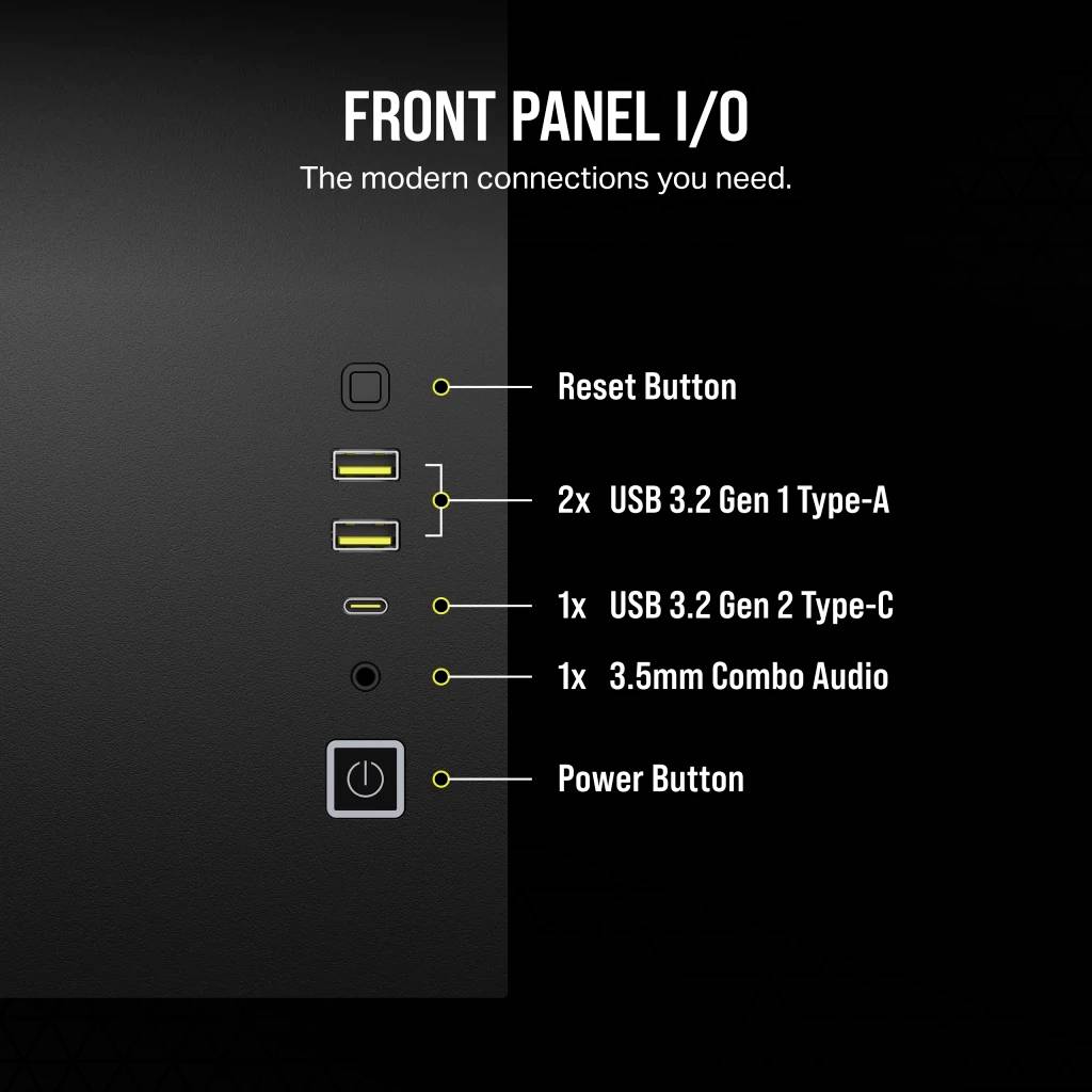 Corsair 2500X Midi-Tower PC-Gehäuse Schwarz Seitenfenster