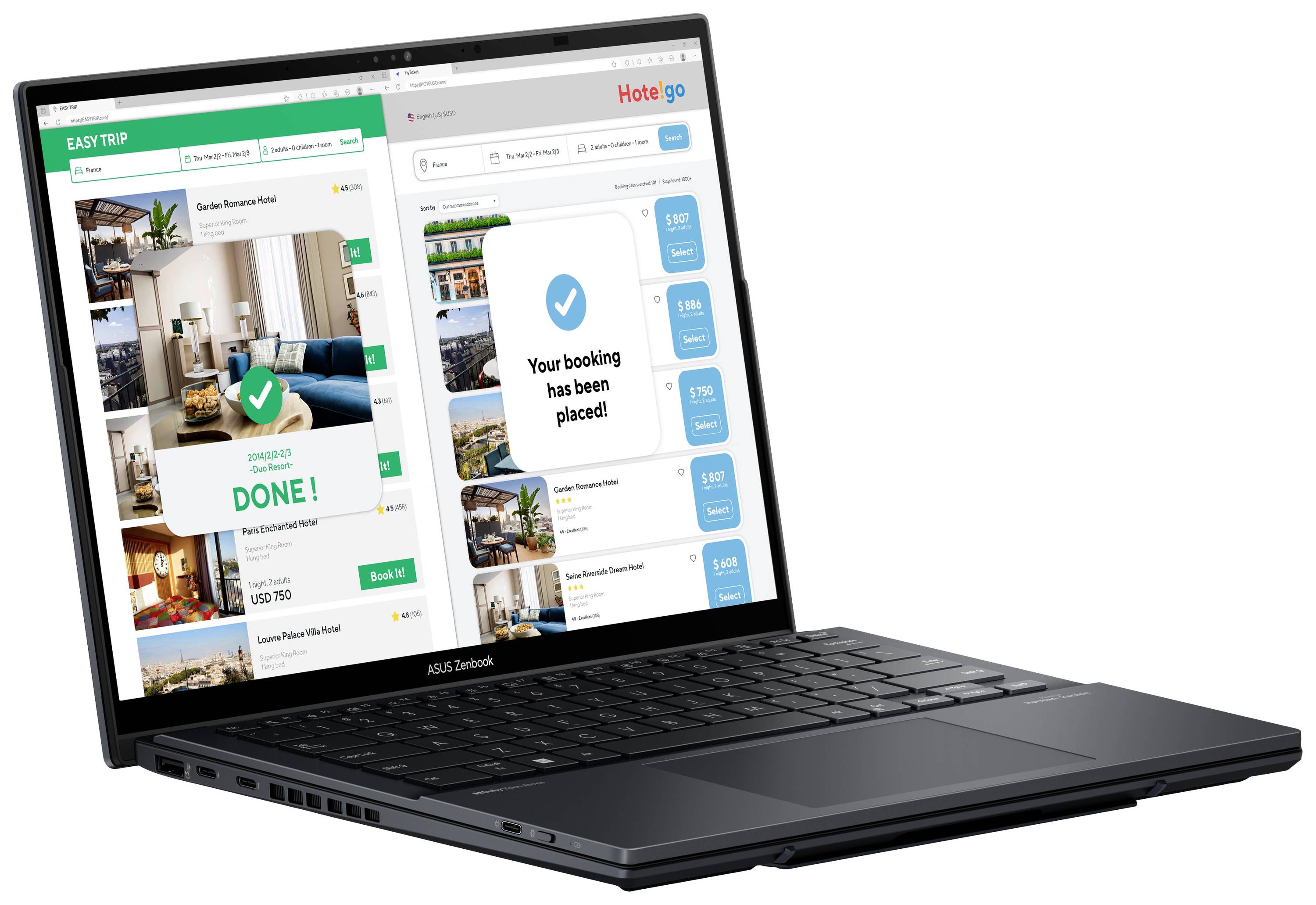 Asus Notebook Zenbook Duo OLED UX8406MA-PZ353W 35.6 cm (14 Zoll) WQXGA+ Intel® Core™ Ultra 7 155H 32 GB RAM 1 TB SSD Intel Arc™ Win 11 Home Sc